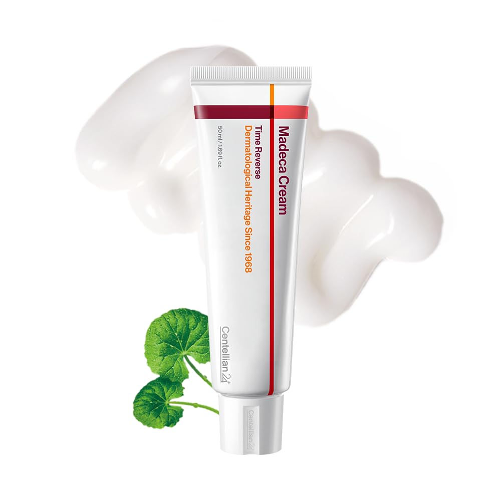 24 Madeca Cream Time Reverse - Korean Anti-Aging Moisturizer with Centella Asiatica, Collagen & Hyaluronic Acid - Firms, Hydrates & Reduces Wrinkles (1.69 fl oz)