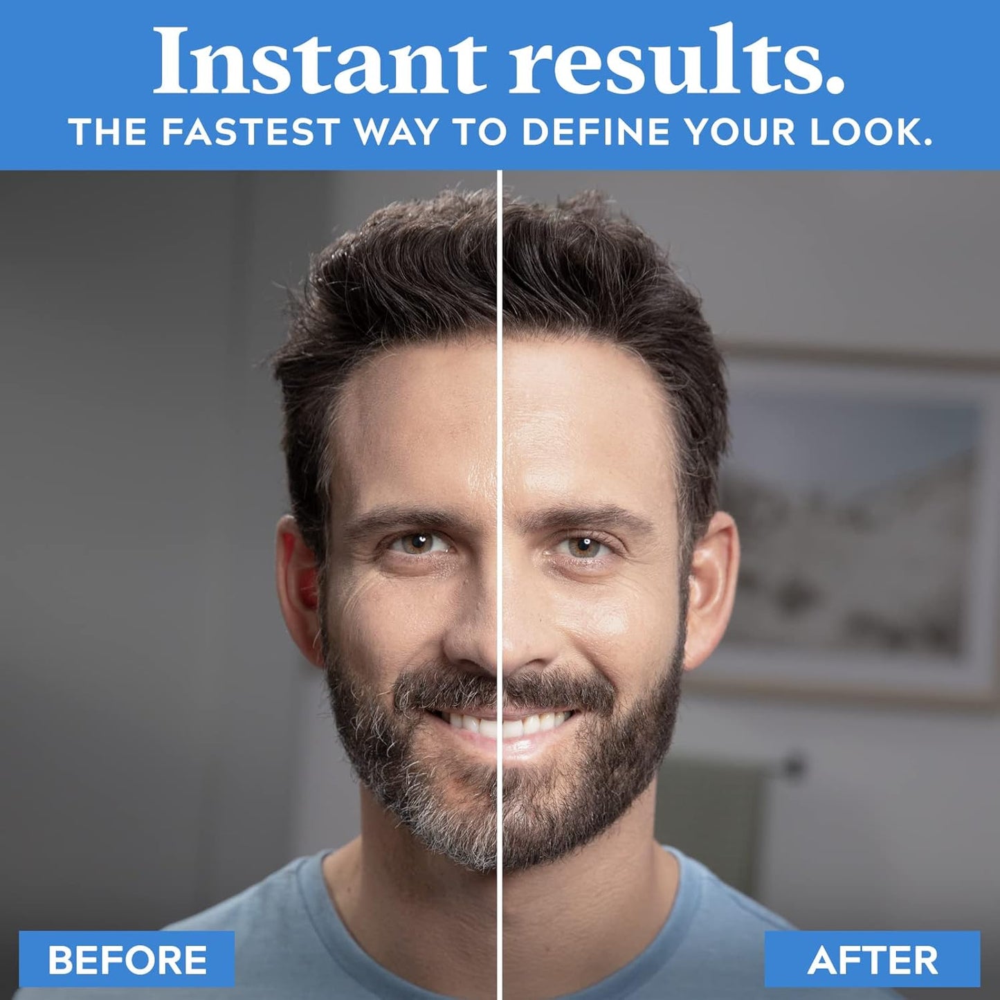 1-Day Beard & Brow Color for Men – Temporary Beard Dye, Gray Coverage, Patchy Beard Filler, Eyebrow Color, Natural-Looking Grooming Solution