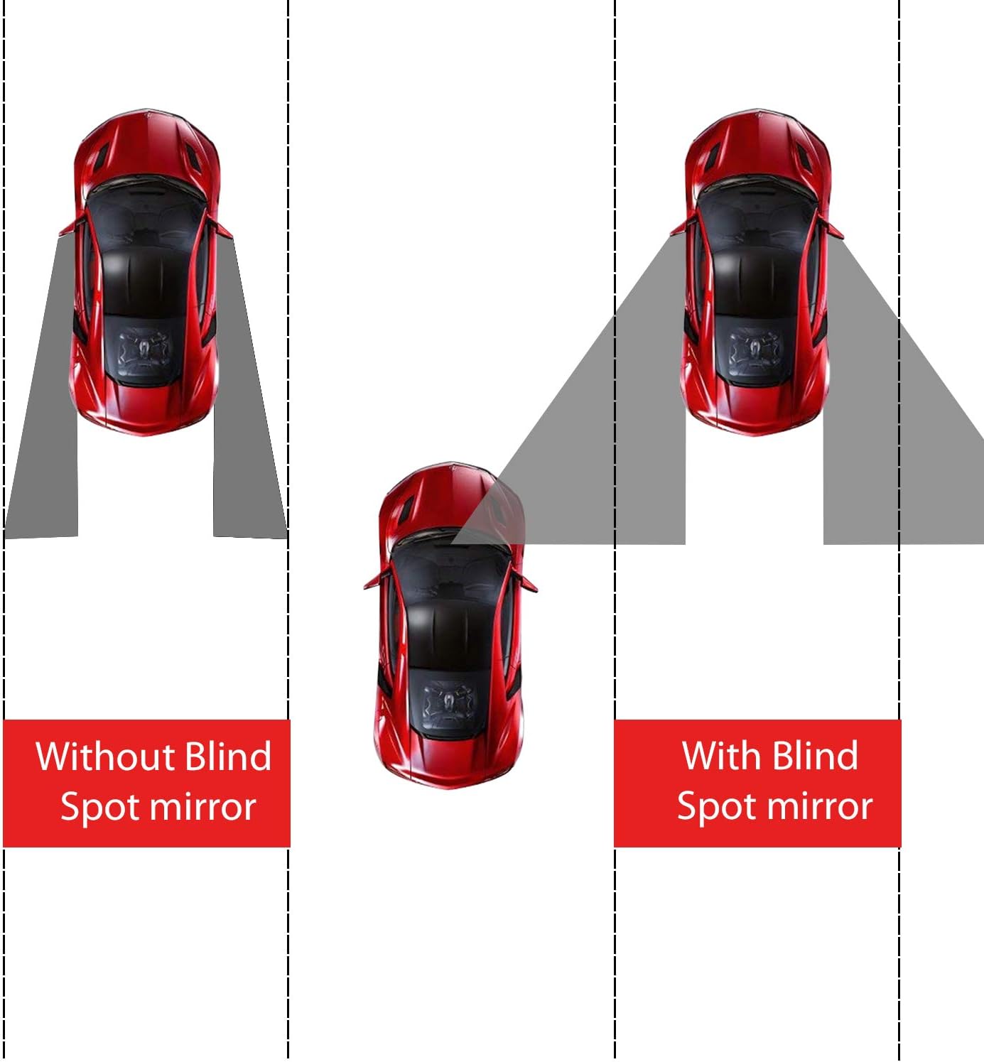 Blind Spot Mirrors 2" Round HD Glass, Frameless Convex Wide-Angle Rear View Mirrors with Adjustable Swivel Base Universal Stick-On for Cars, SUVs and Trucks(2-Pack).