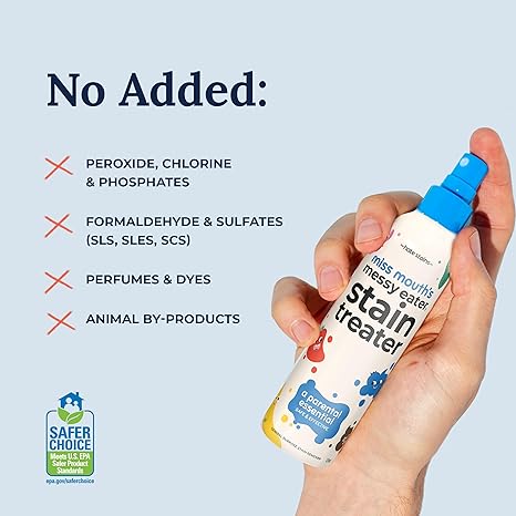 Baby & Family Stain Remover Spray - Fast-Acting Laundry & Fabric Cleaner for Food, Grease, Coffee, Wine & Everyday Messes - Safe for Kids & Pets (2-Pack)
