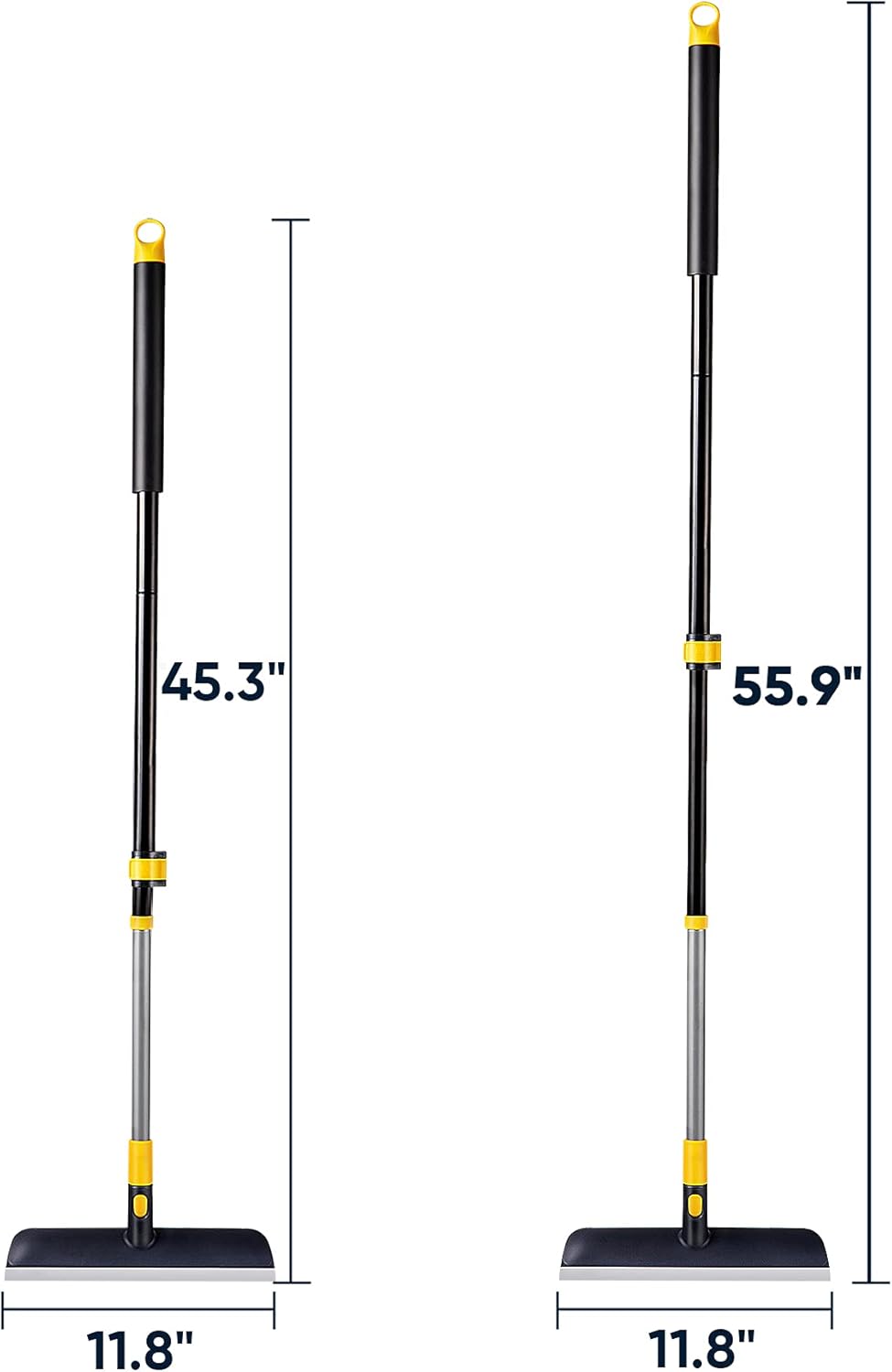 2-in-1 Floor Scrub Brush with Telescopic Handle