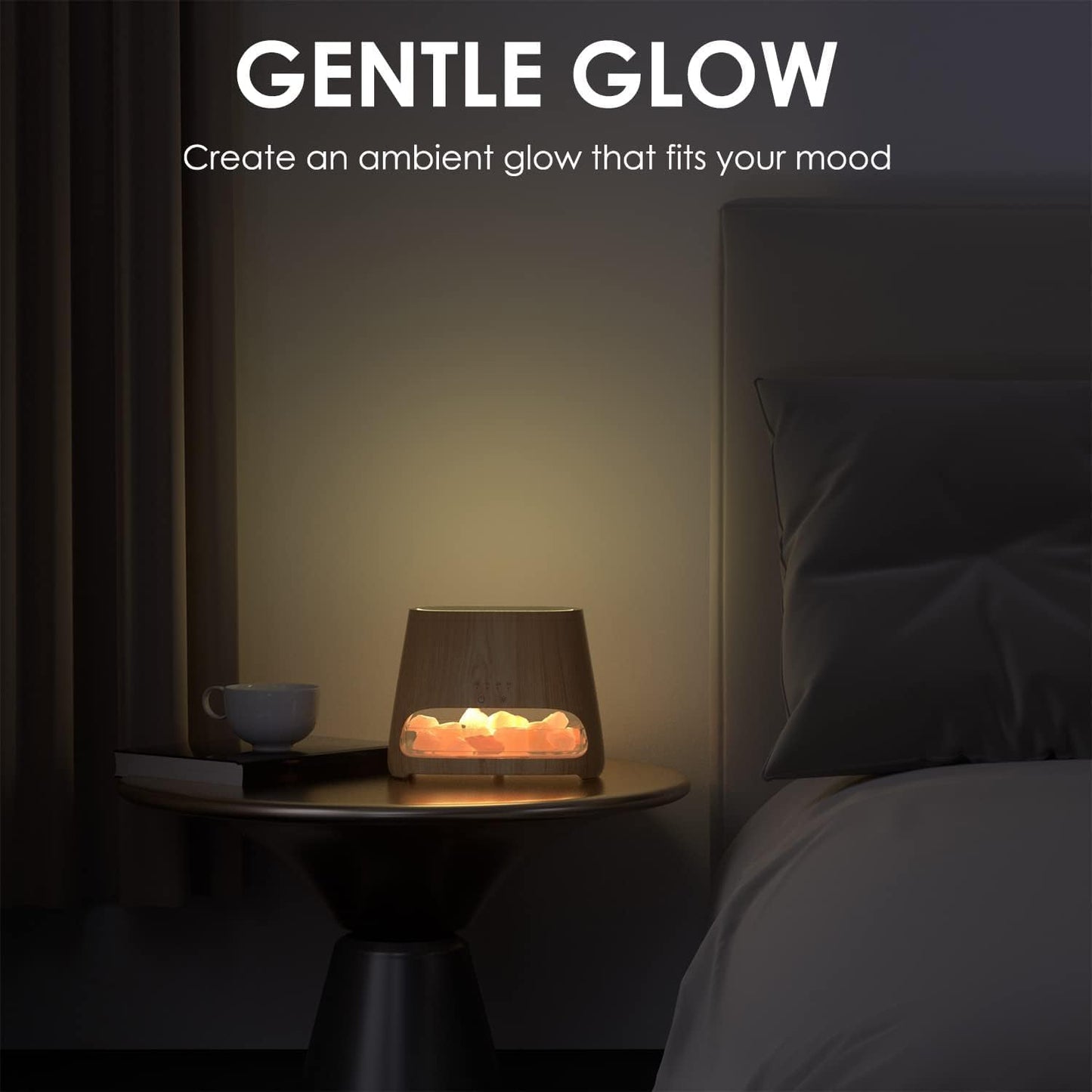 2-in-1 Ultrasonic Essential Oil Diffuser & Himalayan Salt Lamp