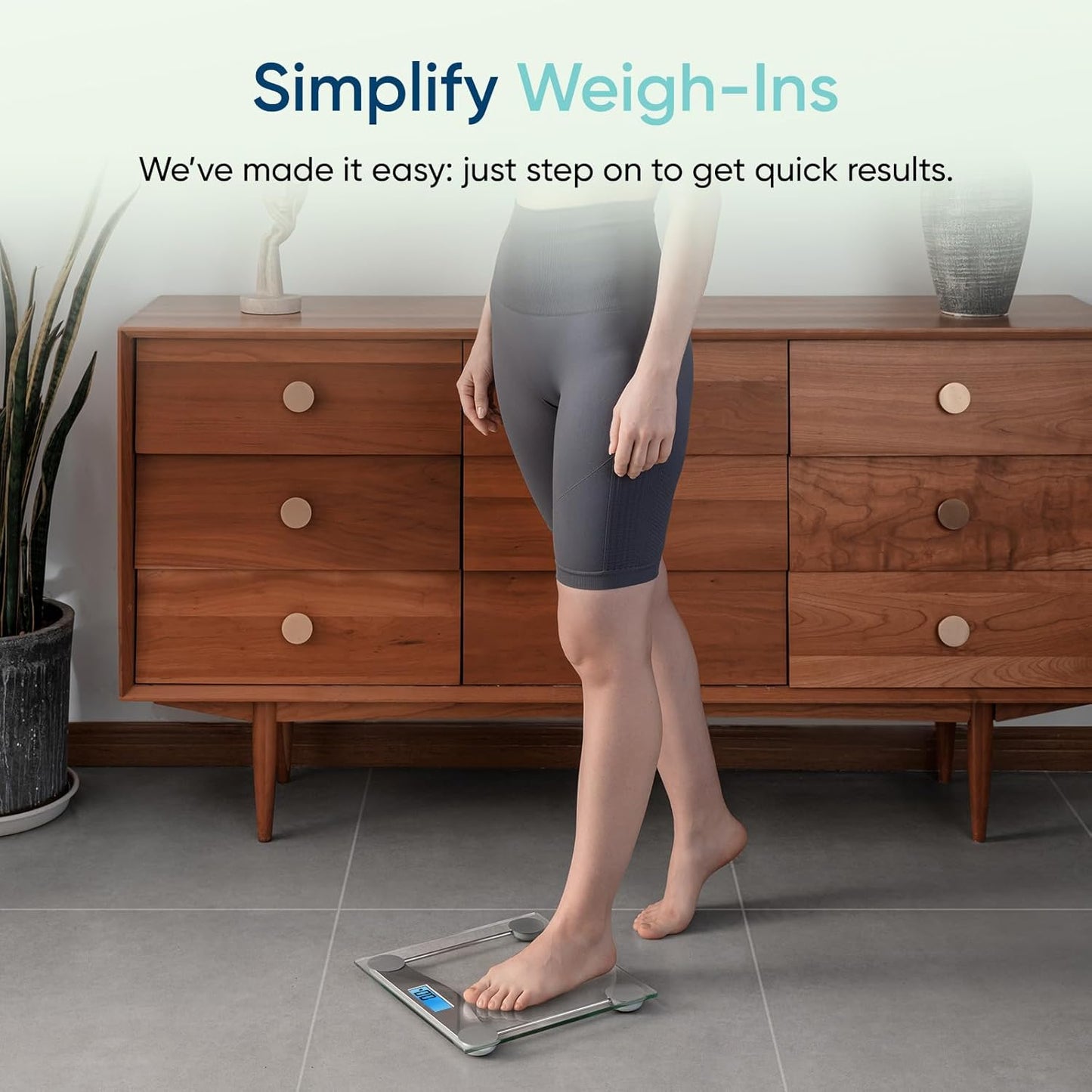 Scale for Digital Bathroom Scale, Body Weight Machine for People Large Blue LCD Backlight Display, High Precision Measurements,6mm Tempered Glass, 400 Pounds color Blinding.