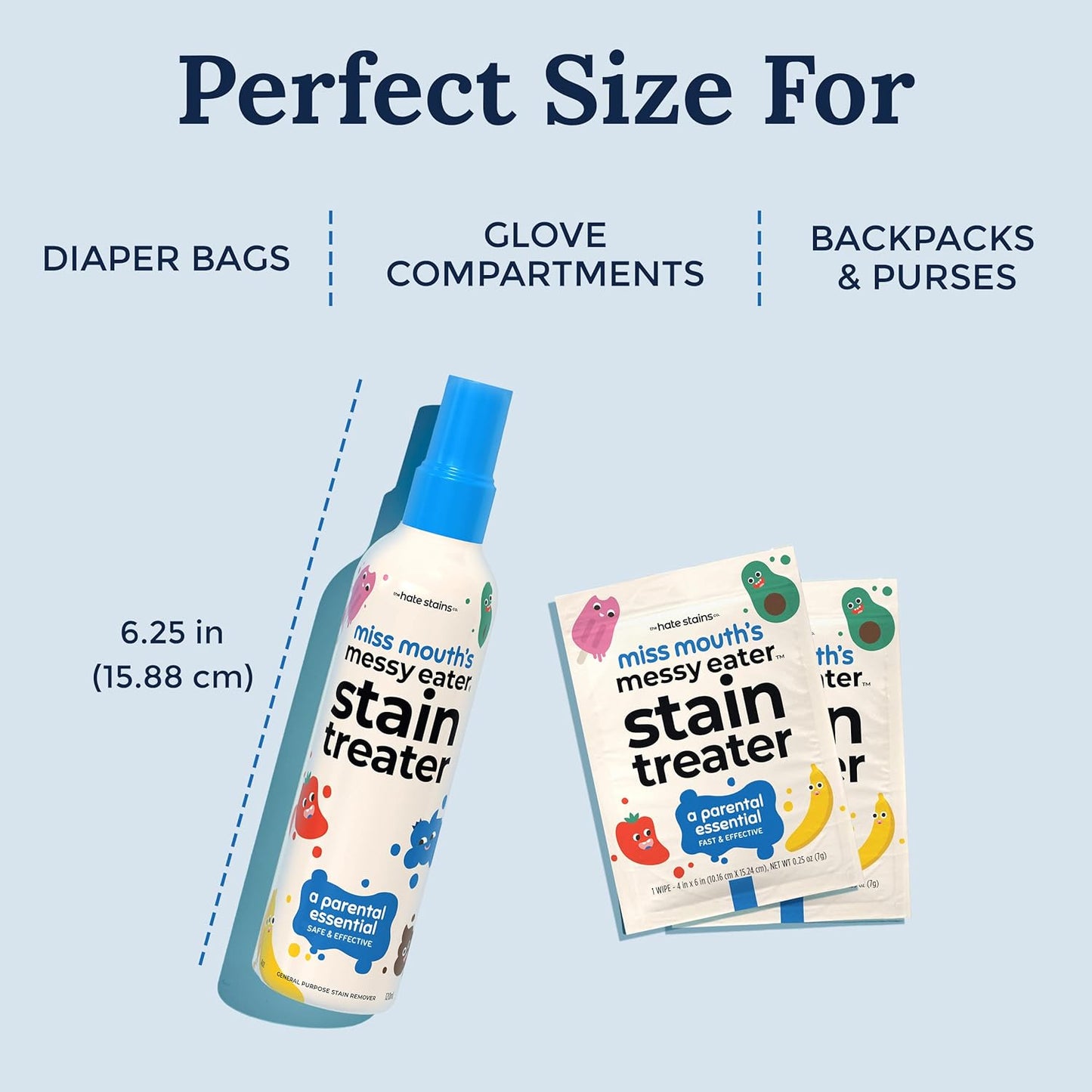 Baby & Family Stain Remover Spray - Fast-Acting Laundry & Fabric Cleaner for Food, Grease, Coffee, Wine & Everyday Messes - Safe for Kids & Pets (2-Pack)