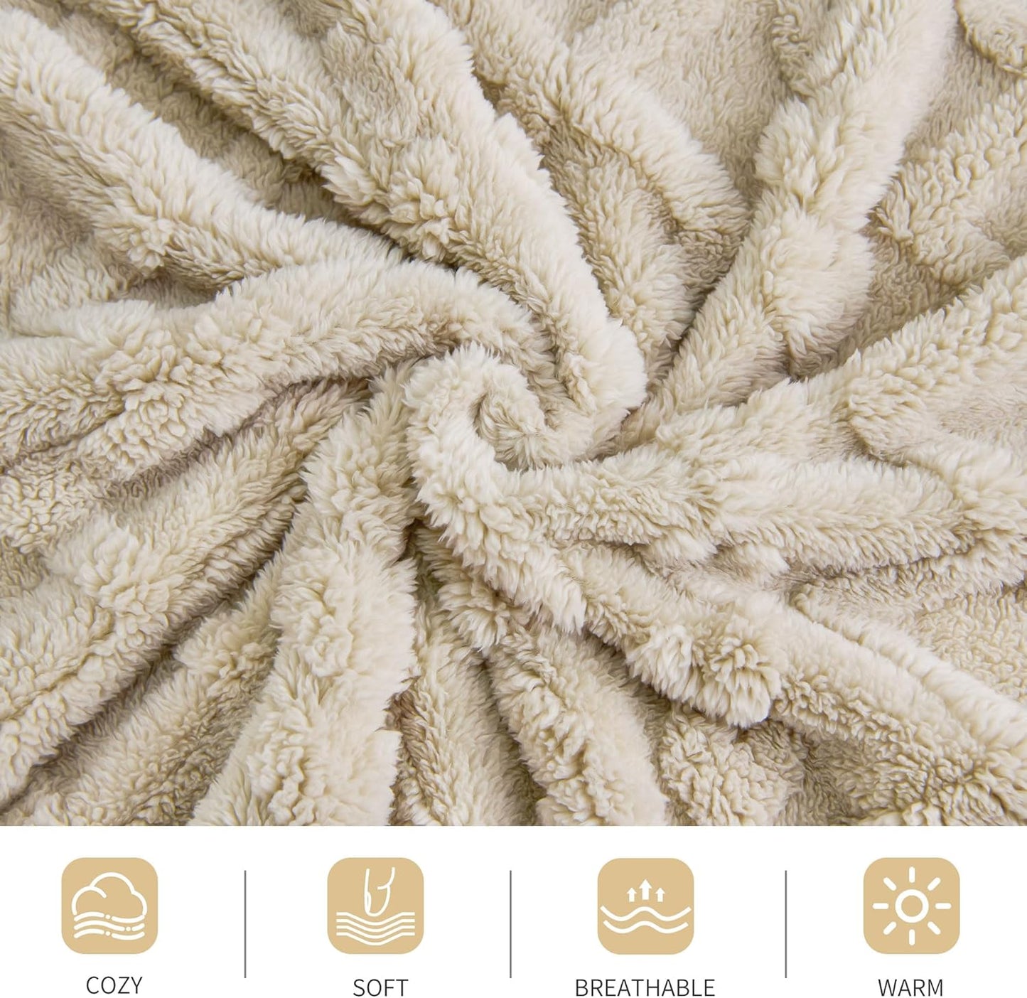 Gentle Soft Queen Size Fleece Blanket Soft and Lightweight Plush Throw for Bed, Cozy Microfiber Fall Blanket for Home, Couch and Bedroom Decor, Grey, 90x90 Inches