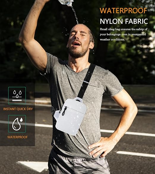 Mini Sling Bag Small Crossbody Bag  for Men Women, Waterproof Utility Crossbody Backpack Phone  Chest Bag for Hiking Travel Sports Running