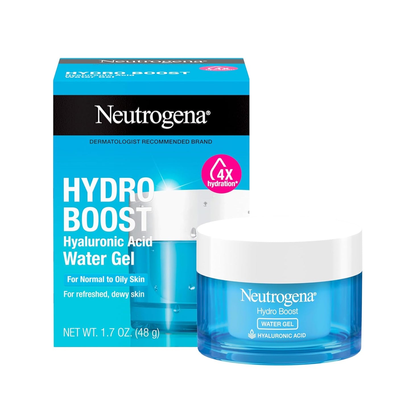 Hydro Boost Hyaluronic Acid Face Moisturizer , Water Gel & Gel Cream for 24–48 Hr Hydration, SPF 25 Option, For Normal, Oily & Dry Skin, Fragrance-Free or Signature Scent, Oil-Free & Non-Comedogenic, 1.7 oz