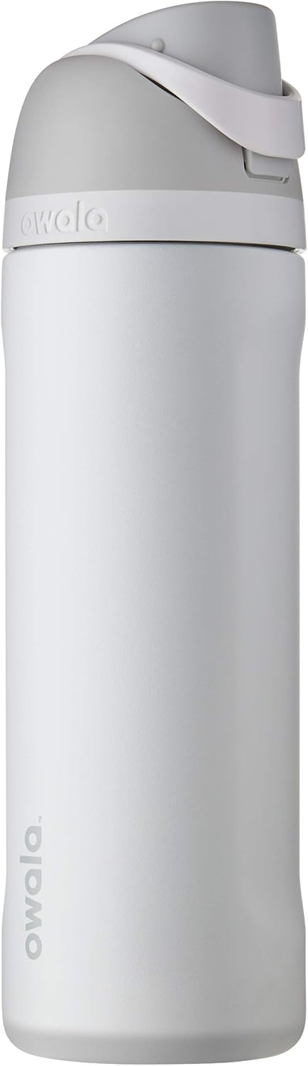 FreeSip Insulated Stainless Steel Water Bottle with Built-in Straw, BPA-Free, Leak-Proof Sports Bottle for Travel, School and Gym. Available in 24 oz & 40 oz, Including Star Wars Editions, Shy Marshmallow, Stronger Than You Think