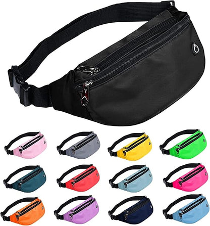 Waterproof Fanny Pack for Men and Women Durable Sports Waist Bag with Adjustable Belt, Perfect for Travel, Hiking, Running, and Outdoor Activities