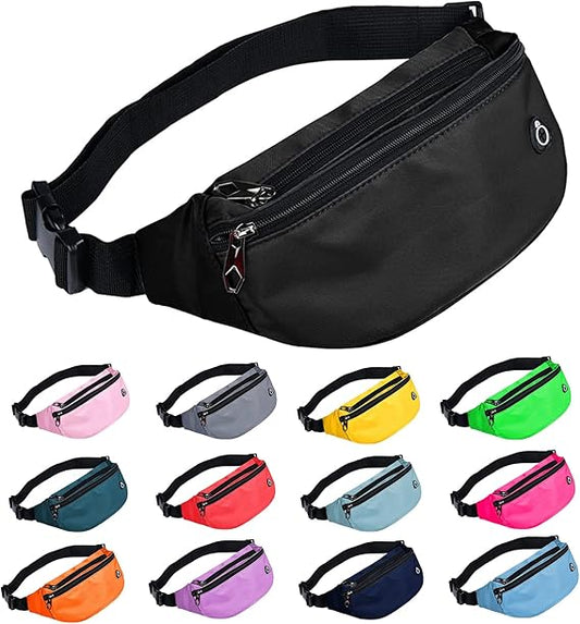Waterproof Fanny Pack for Men and Women Durable Sports Waist Bag with Adjustable Belt, Perfect for Travel, Hiking, Running, and Outdoor Activities