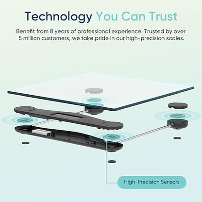Scale for Digital  Bathroom Scale, Body Weight Machine for People Large Blue LCD Backlight Display, High Precision Measurements,6mm Tempered Glass, 400 Pounds color Blinding.