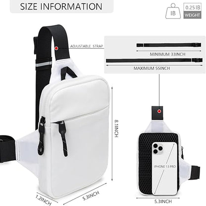 Mini Sling Bag Small Crossbody Bag  for Men Women, Waterproof Utility Crossbody Backpack Phone  Chest Bag for Hiking Travel Sports Running