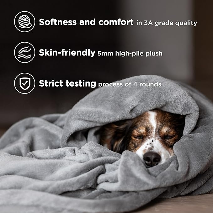 Cozy Fleece Throw Blanket Soft, Lightweight and Fuzzy, Perfect Portable Blanket for Couch, Ideal Gift for Women on Birthday, Christmas, Halloween and Housewarming (50"x60")