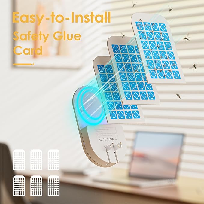 Indoor Insect Trap with 6 Glue Cards 2-in-1