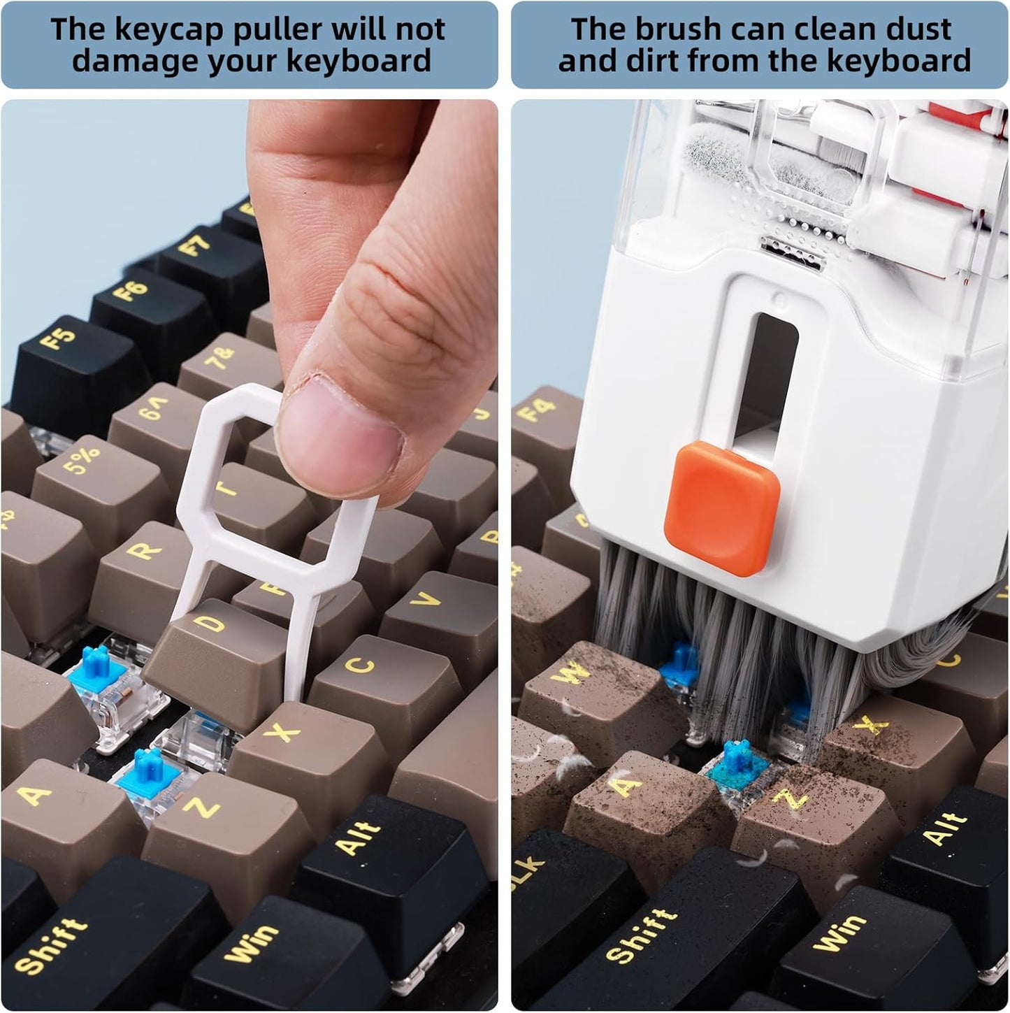 Keyboard Cleaning Kit Laptop Cleaner 10-in-1 cleaning tool – Laptop, Phone, Earbuds & Camera – Retractable Brush, Cleaning Pen, Spray Bottle & Microfiber – Portable All-in-One