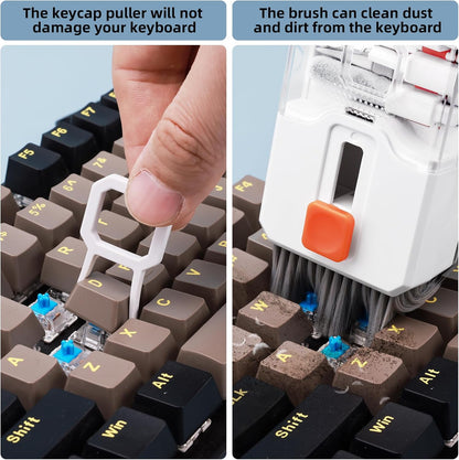 Keyboard Cleaning Kit Laptop Cleaner 10-in-1 cleaning tool – Laptop, Phone, Earbuds & Camera – Retractable Brush, Cleaning Pen, Spray Bottle & Microfiber – Portable All-in-One