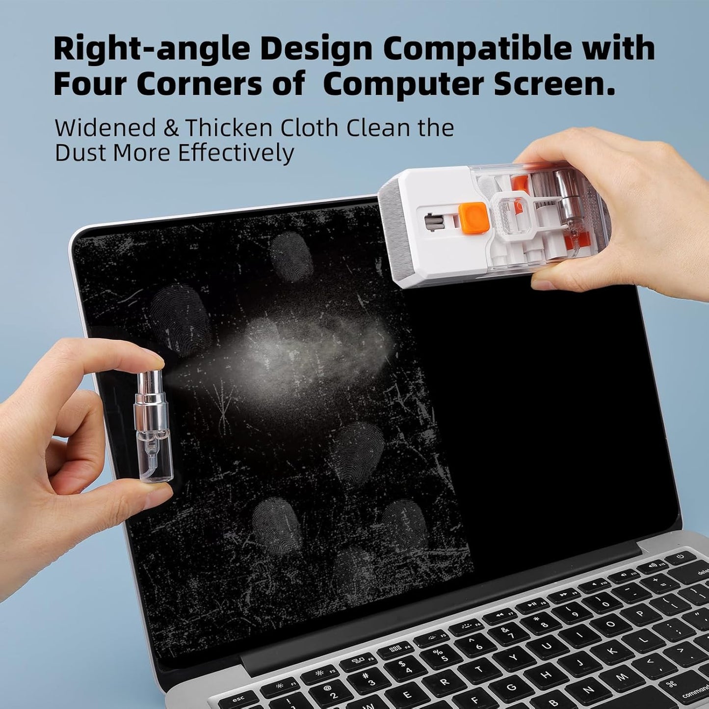 Keyboard Cleaning Kit Laptop Cleaner 10-in-1 cleaning tool – Laptop, Phone, Earbuds & Camera – Retractable Brush, Cleaning Pen, Spray Bottle & Microfiber – Portable All-in-One