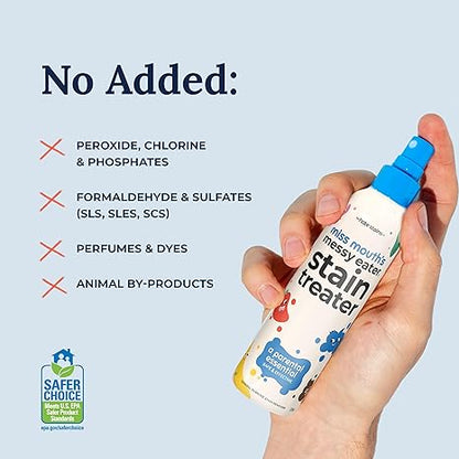 Baby & Family Stain Remover Spray - Fast-Acting Laundry & Fabric Cleaner for Food, Grease, Coffee, Wine & Everyday Messes - Safe for Kids & Pets (2-Pack)