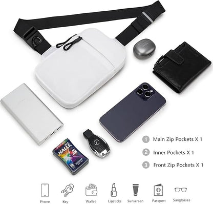 Mini Sling Bag Small Crossbody Bag  for Men Women, Waterproof Utility Crossbody Backpack Phone  Chest Bag for Hiking Travel Sports Running