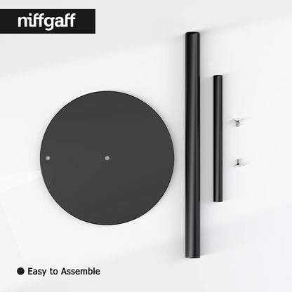 Black Paper Towel Holder - Countertop Roll Organizer with Weighted Base, and Premium Stainless Steel Kitchen Dispenser.
