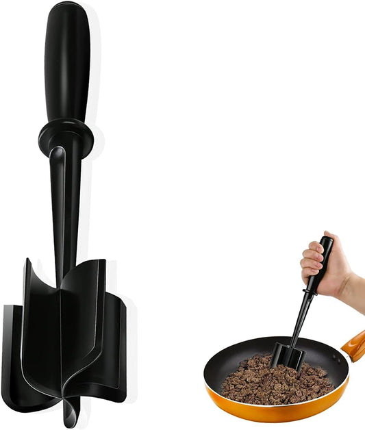 Premium Kitchen Tool Set - Vegetable Peeler & Heat-Resistant Meat Chopper, Hamburger Smasher & Potato Masher - Safe for Nonstick Cookware