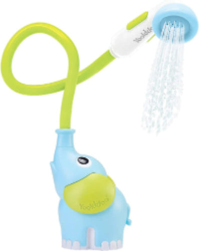 Elephant Baby Bath Shower Head - Water Pump with Trunk Spout & Dual Knob Controls for Tub & Sink