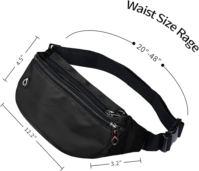 Waterproof Fanny Pack for Men and Women Durable Sports Waist Bag with Adjustable Belt, Perfect for Travel, Hiking, Running, and Outdoor Activities