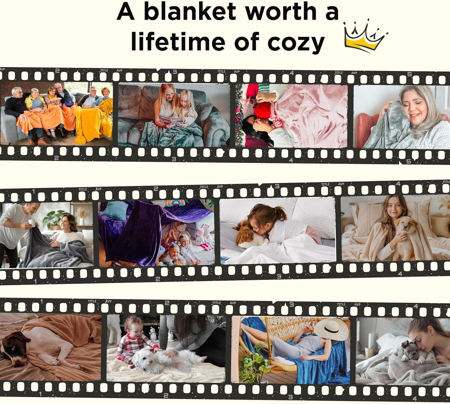 Cozy Fleece Throw Blanket Soft, Lightweight and Fuzzy, Perfect Portable Blanket for Couch, Ideal Gift for Women on Birthday, Christmas, Halloween and Housewarming (50"x60")