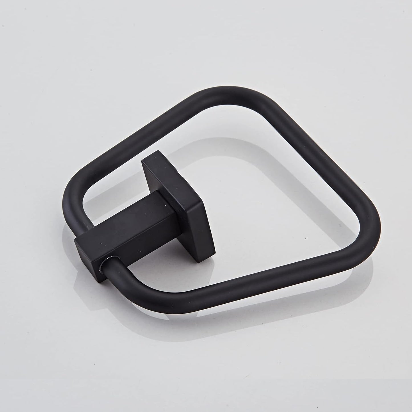 Matte Black Stainless Steel Towel Ring  Heavy Duty Hand Towel Holder for Bathroom & Kitchen