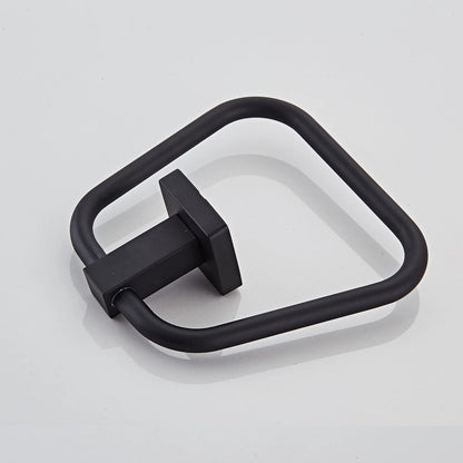 Matte Black Stainless Steel Towel Ring  Heavy Duty Hand Towel Holder for Bathroom & Kitchen