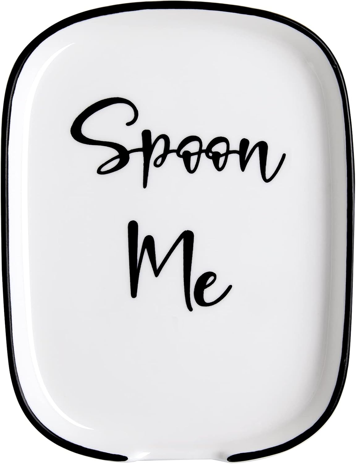 Ceramic Spoon Rest for Stove Top - Large Heat-Resistant Utensil Holder for Kitchen Counter, Modern Farmhouse Cooking Spoon Rest.