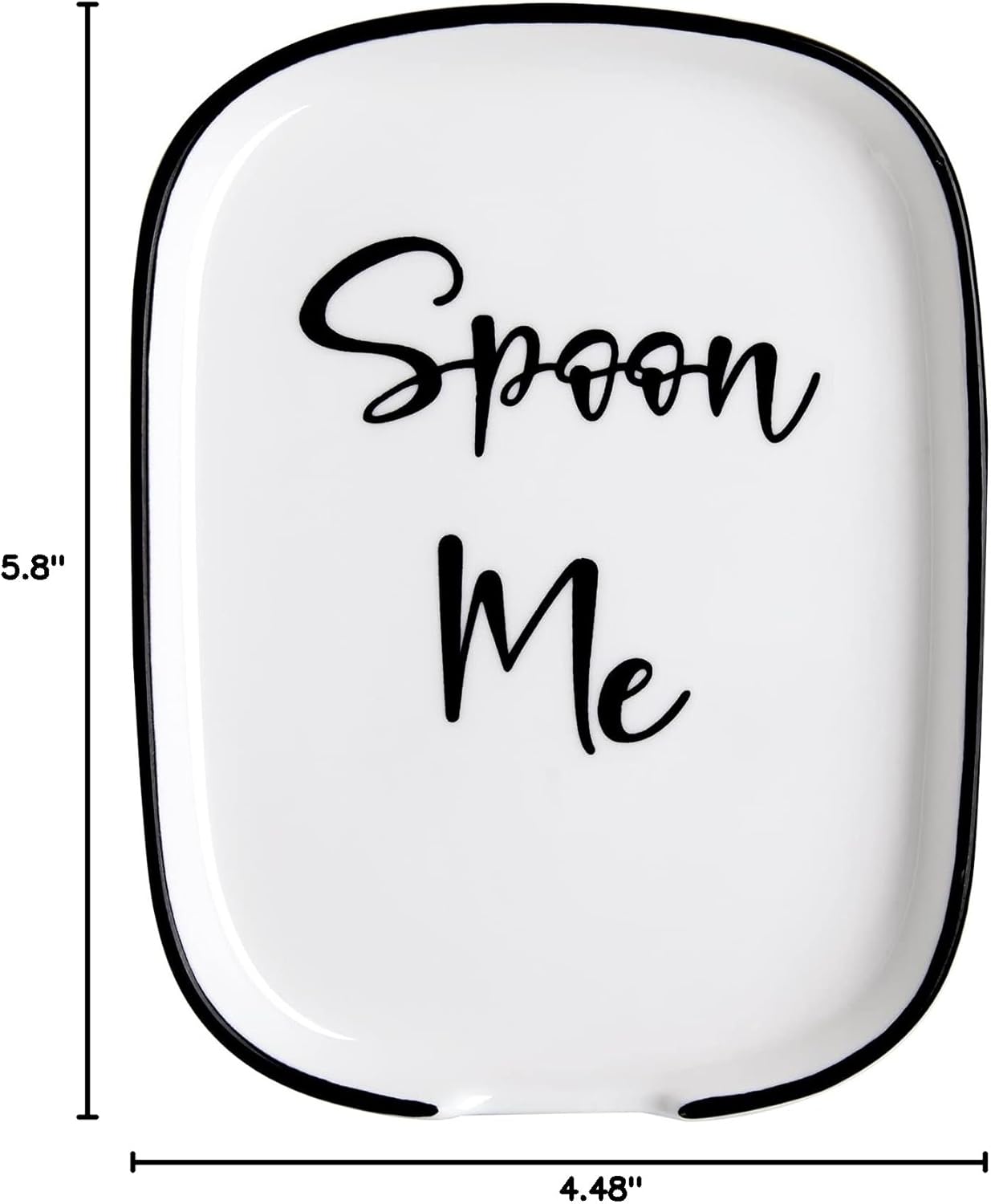 Ceramic Spoon Rest for Stove Top - Large Heat-Resistant Utensil Holder for Kitchen Counter, Modern Farmhouse Cooking Spoon Rest.