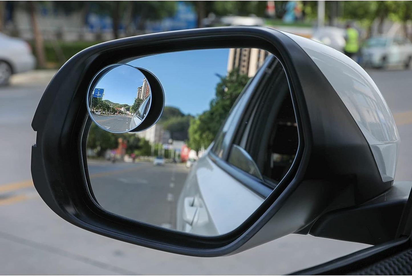 Blind Spot Mirrors 2" Round HD Glass, Frameless Convex Wide-Angle Rear View Mirrors with Adjustable Swivel Base Universal Stick-On for Cars, SUVs and Trucks(2-Pack).