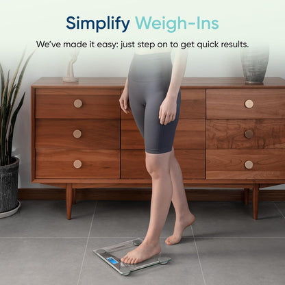 Scale for Digital  Bathroom Scale, Body Weight Machine for People Large Blue LCD Backlight Display, High Precision Measurements,6mm Tempered Glass, 400 Pounds color Blinding.