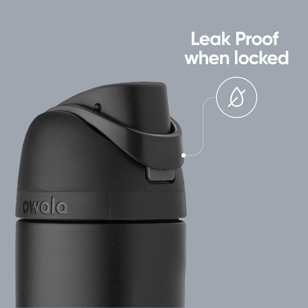 FreeSip Insulated Stainless Steel Water Bottle with Built-in Straw, BPA-Free, Leak-Proof Sports Bottle for Travel, School and Gym. Available in 24 oz & 40 oz, Including Star Wars Editions, Shy Marshmallow, Stronger Than You Think