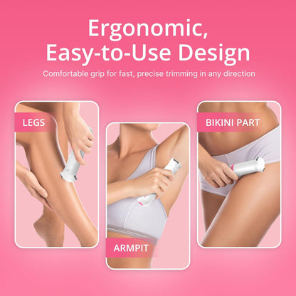 Clio Electric Bikini Trimmer Compact and Travel-Friendly Hair Shaver with Dual Blades for a Close, Smooth Shave Suitable for Wet or Dry Use Battery Operated with Included Trimming Guide
