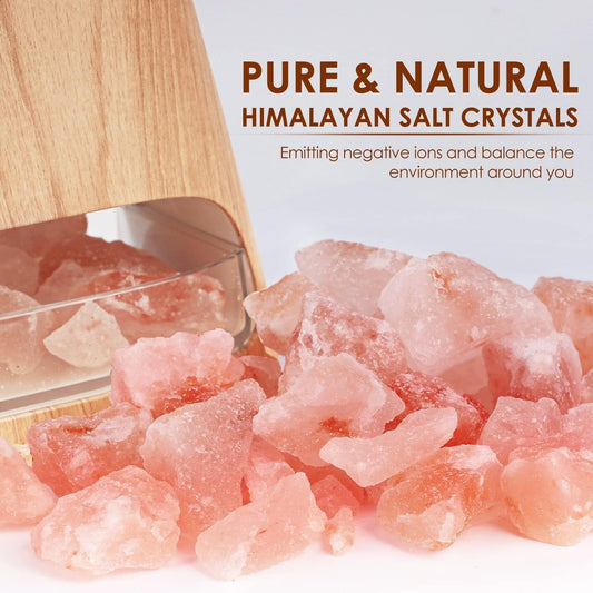 2-in-1 Ultrasonic Essential Oil Diffuser & Himalayan Salt Lamp – Aromatherapy Cool Mist Humidifier with Auto-Off, 100% Pure Pink Salt Rock, 1PC, 150ml, 6 Inches