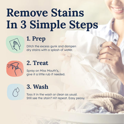 Baby & Family Stain Remover Spray - Fast-Acting Laundry & Fabric Cleaner for Food, Grease, Coffee, Wine & Everyday Messes - Safe for Kids & Pets (2-Pack)