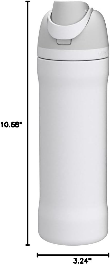 FreeSip Insulated Stainless Steel Water Bottle with Built-in Straw, BPA-Free, Leak-Proof Sports Bottle for Travel, School and Gym. Available in 24 oz & 40 oz, Including Star Wars Editions, Shy Marshmallow, Stronger Than You Think
