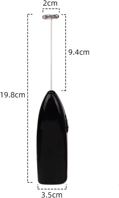 Multi-Purpose Hand Blender, Immersion Electric Milk Frother, 304 Stainless Steel Blender Stick, Handheld Electric Handle Egg Beater Coffee Juice Mixer Black Colors 8.5 x 1.57 x 1.06 inches