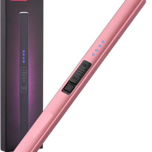 Rose Gold Electric Candle Lighter - Rechargeable USB Arc Lighter for Candles, Camping & Home Use